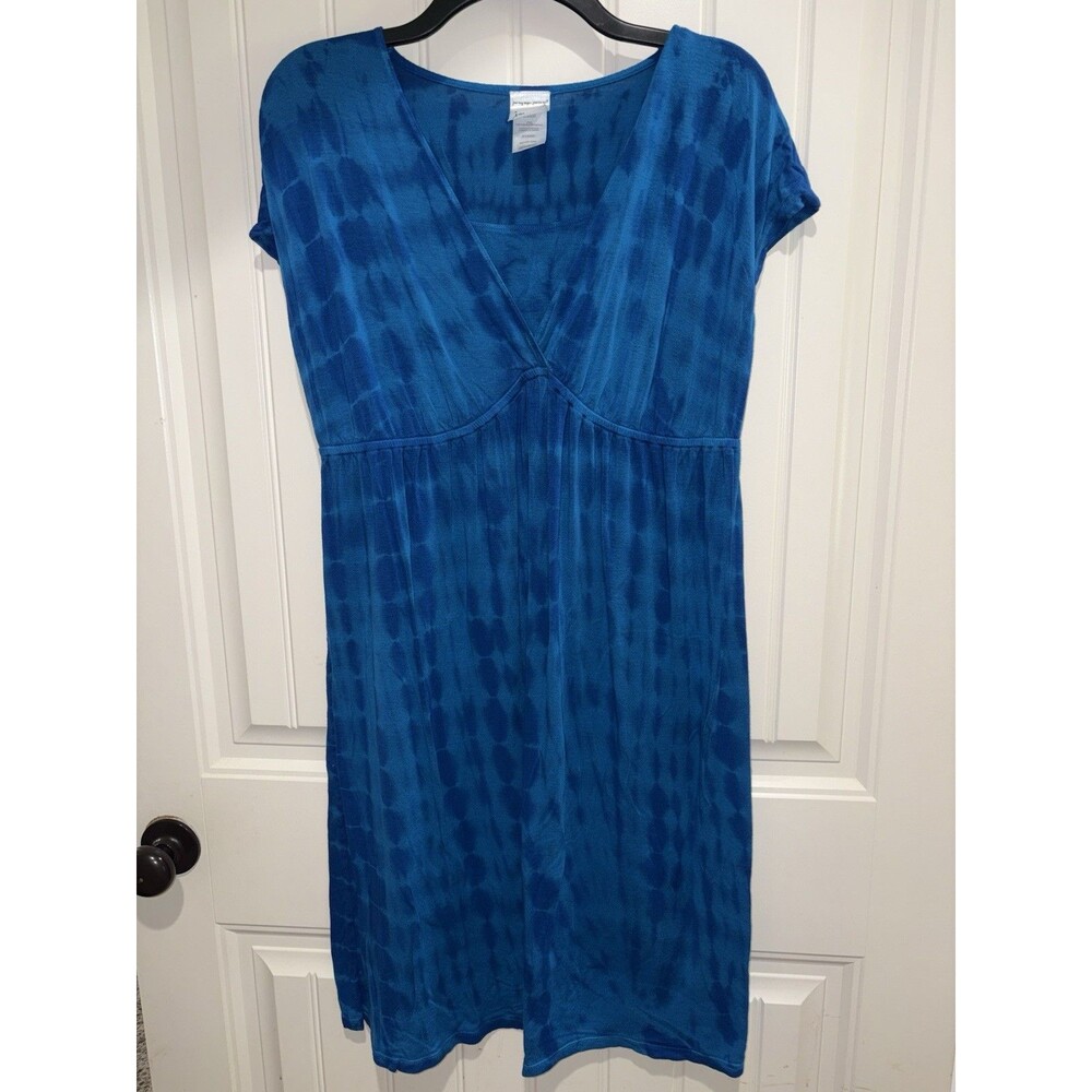 Just My Style Blue Plus Sz 2xl Dress Soft Comfy MIDI